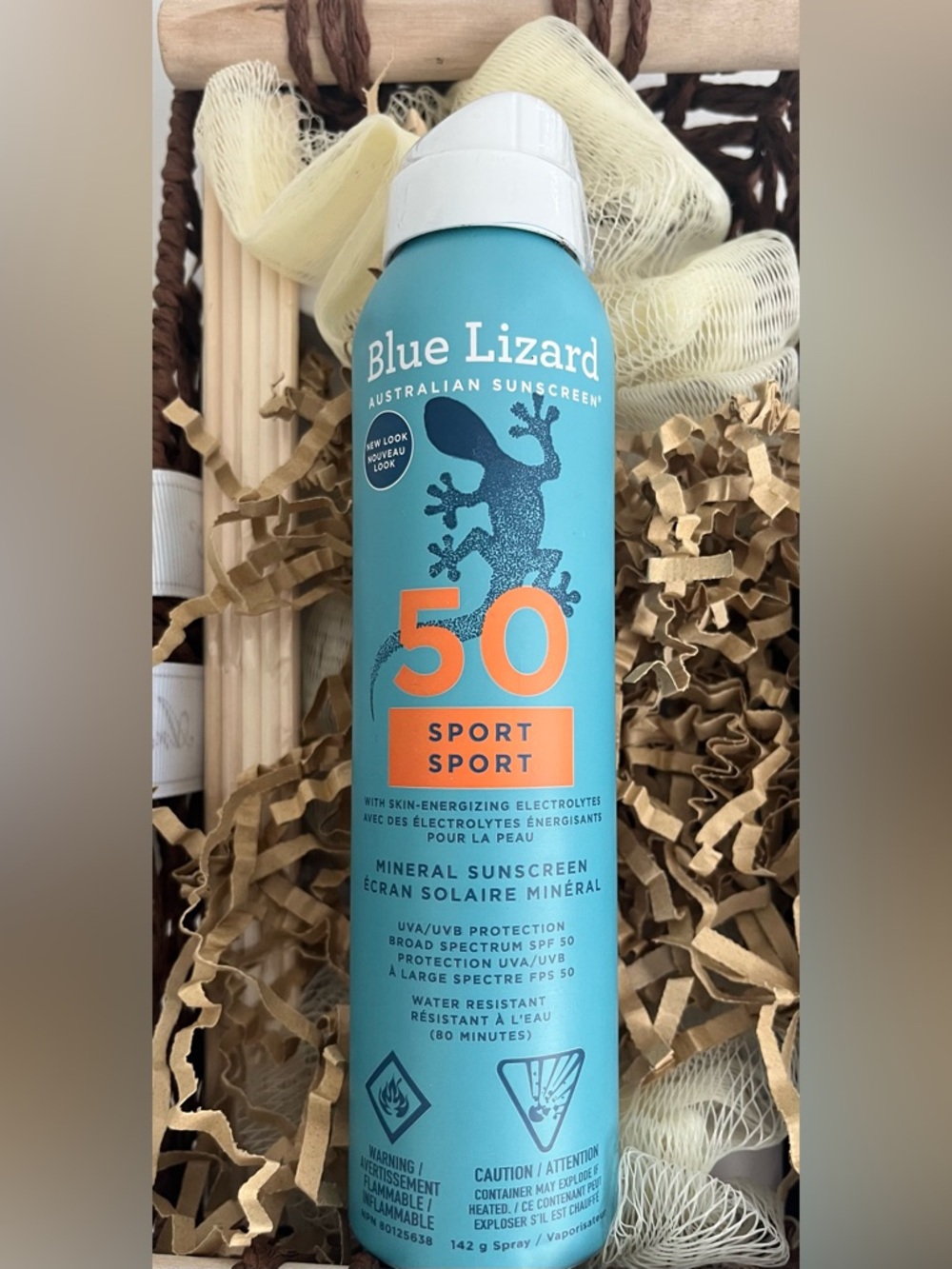 22. Blue Lizard Sport Mineral Sunscreen Spray, SPF 50, 142g
